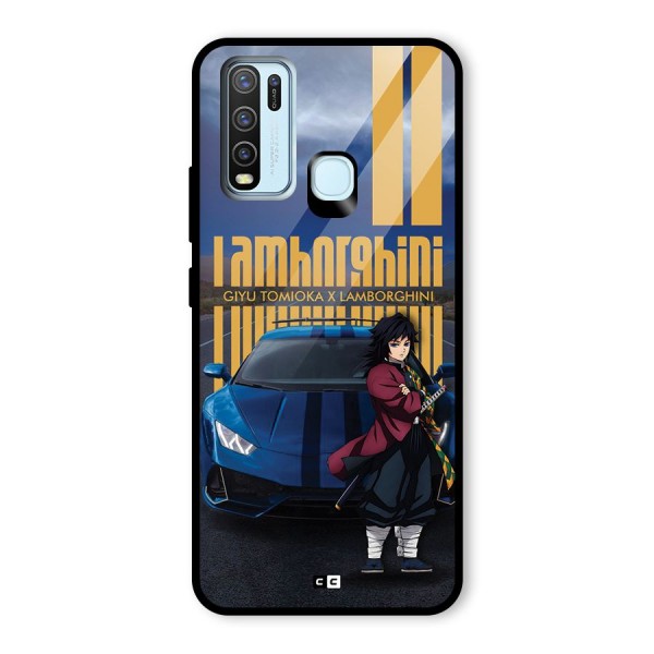 Giyu Tomioka Supercar Glass Back Case for Vivo Y30
