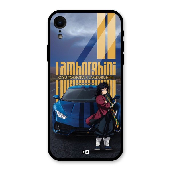 Giyu Tomioka Supercar Glass Back Case for iPhone XR