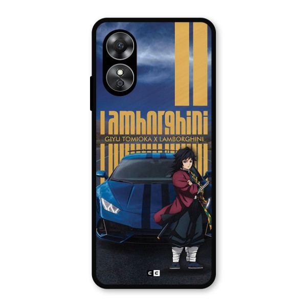 Giyu Tomioka Supercar Metal Back Case for Oppo A17