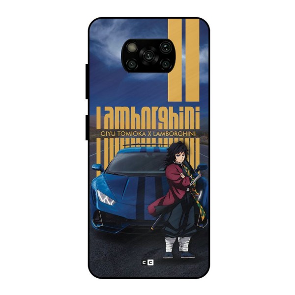 Giyu Tomioka Supercar Metal Back Case for Poco X3