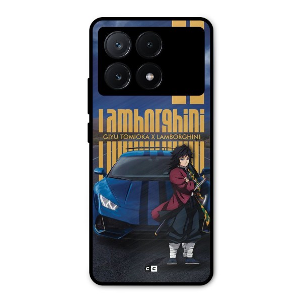 Giyu Tomioka Supercar Metal Back Case for Poco X6 Pro
