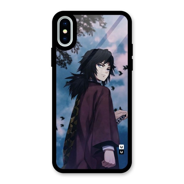 Giyu Tomioka Waiting Glass Back Case for iPhone X