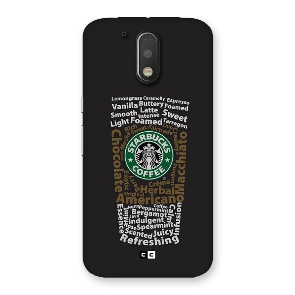 Glass StarBucks Back Case for Moto G4 Plus