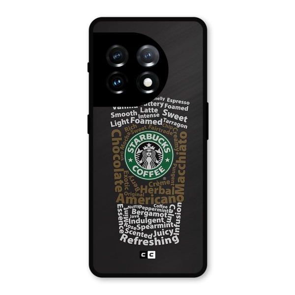 Glass StarBucks Metal Back Case for OnePlus 11