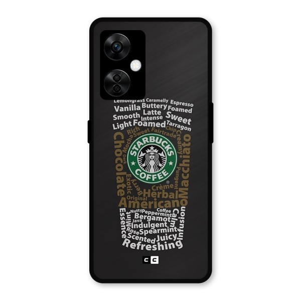 Glass StarBucks Metal Back Case for OnePlus Nord CE 3 Lite
