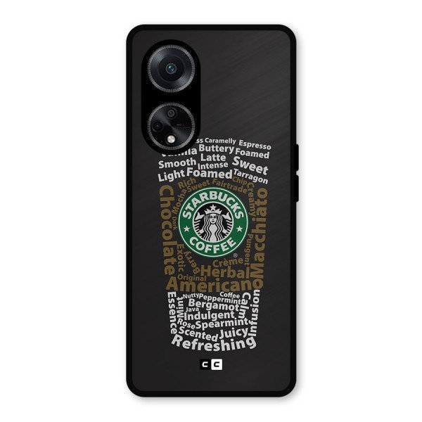 Glass StarBucks Metal Back Case for Oppo F23