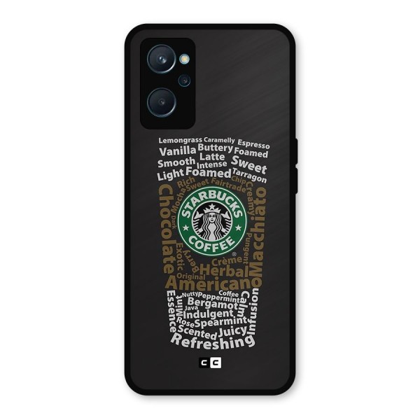 Glass StarBucks Metal Back Case for Realme 9i