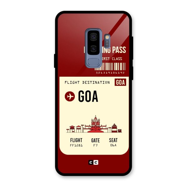 Goa Boarding Pass Glass Back Case for Galaxy S9 Plus