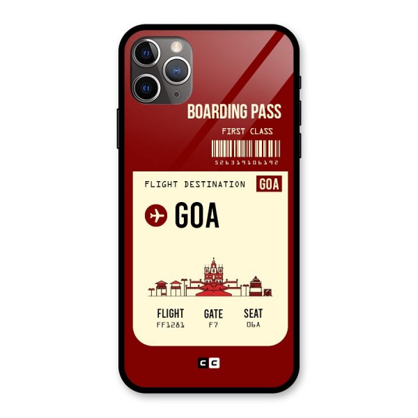 Goa Boarding Pass Glass Back Case for iPhone 11 Pro Max