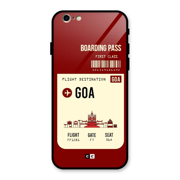Goa Boarding Pass Glass Back Case for iPhone 6 6S