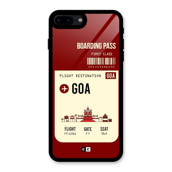 Goa Boarding Pass Glass Back Case for iPhone 7 Plus