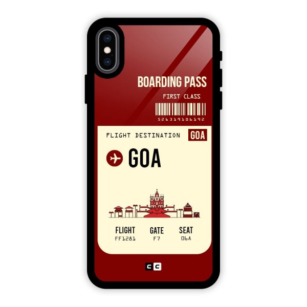 Goa Boarding Pass Glass Back Case for iPhone XS Max