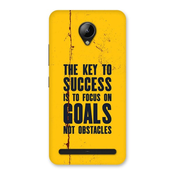 Goals Not Obstacles Back Case for Lenovo C2