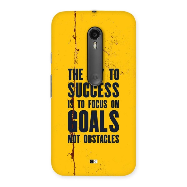 Goals Not Obstacles Back Case for Moto G3