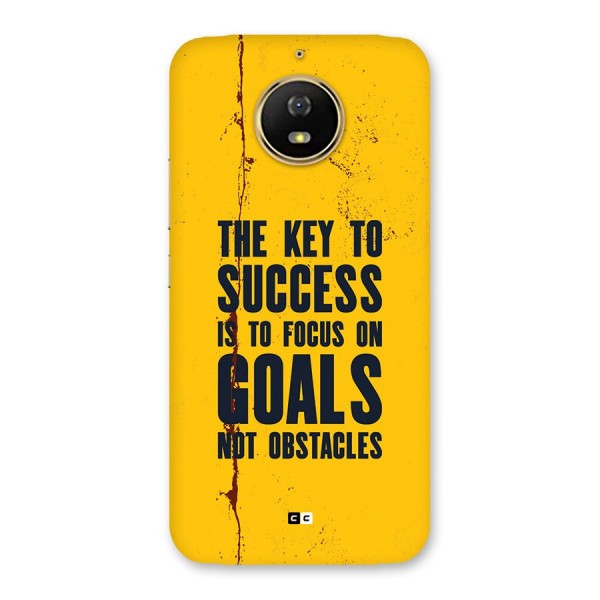 Goals Not Obstacles Back Case for Moto G5s