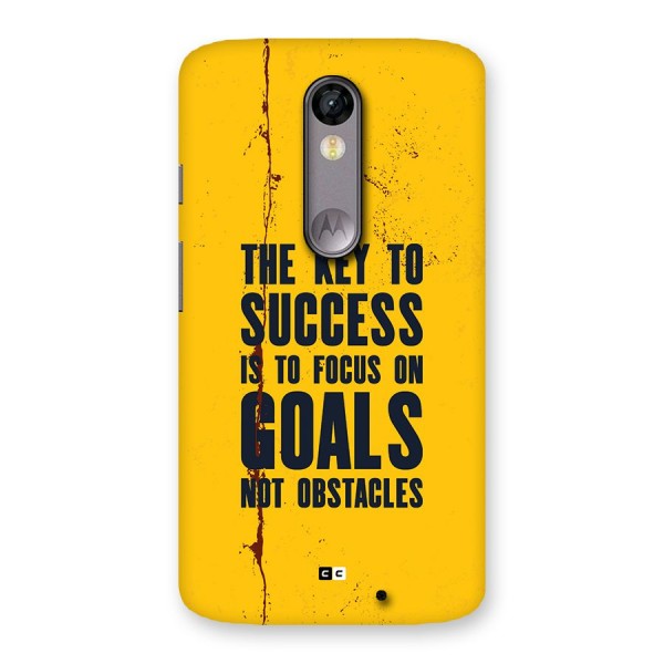 Goals Not Obstacles Back Case for Moto X Force
