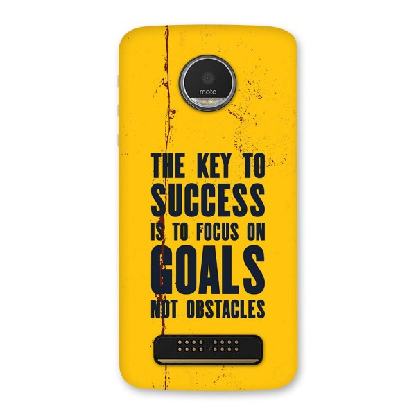 Goals Not Obstacles Back Case for Moto Z Play