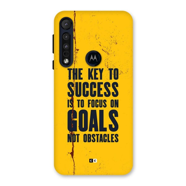 Goals Not Obstacles Back Case for Motorola One Macro