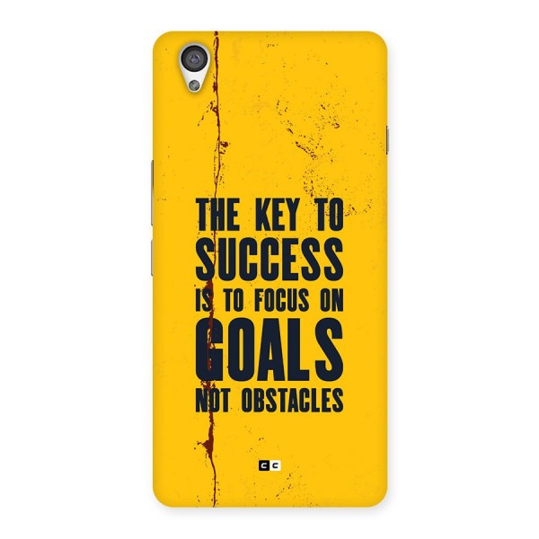 Goals Not Obstacles Back Case for OnePlus X