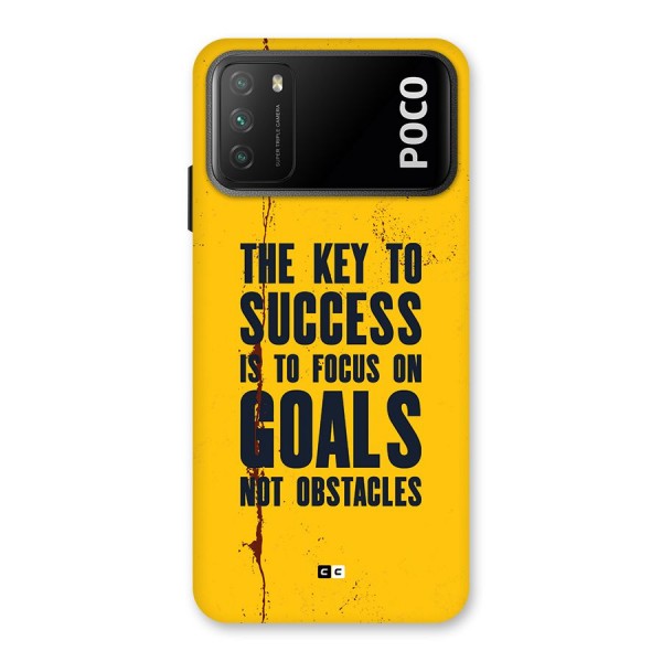 Goals Not Obstacles Back Case for Poco M3