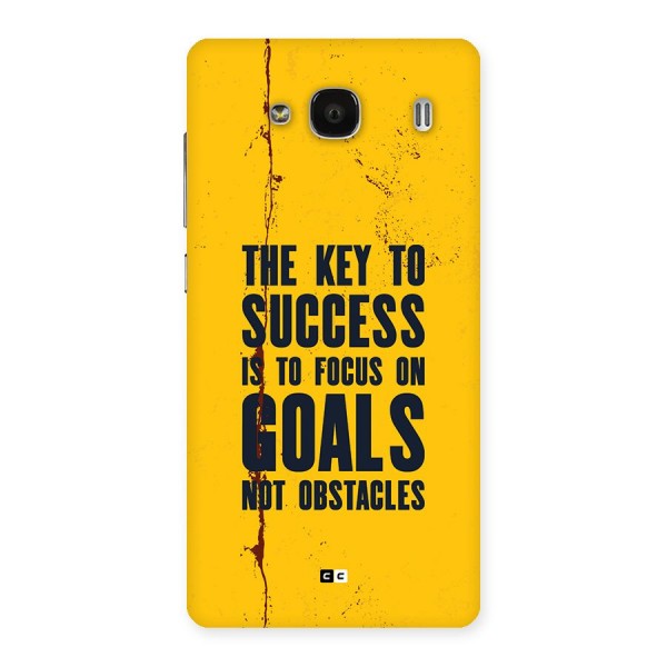 Goals Not Obstacles Back Case for Redmi 2