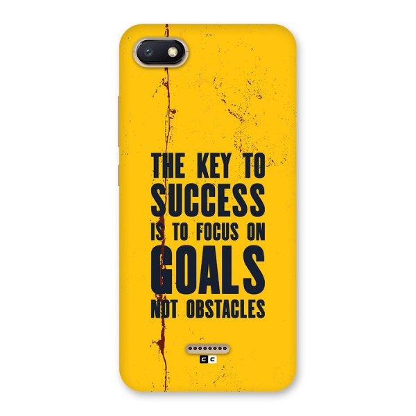 Goals Not Obstacles Back Case for Redmi 6A