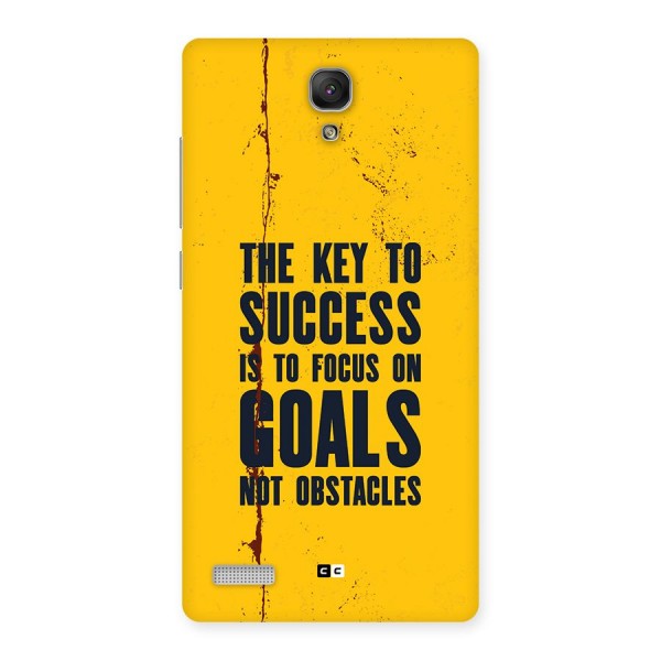 Goals Not Obstacles Back Case for Redmi Note
