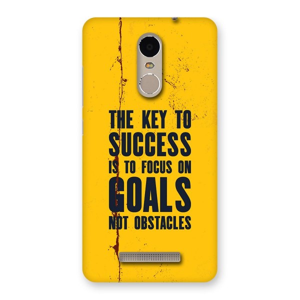 Goals Not Obstacles Back Case for Redmi Note 3