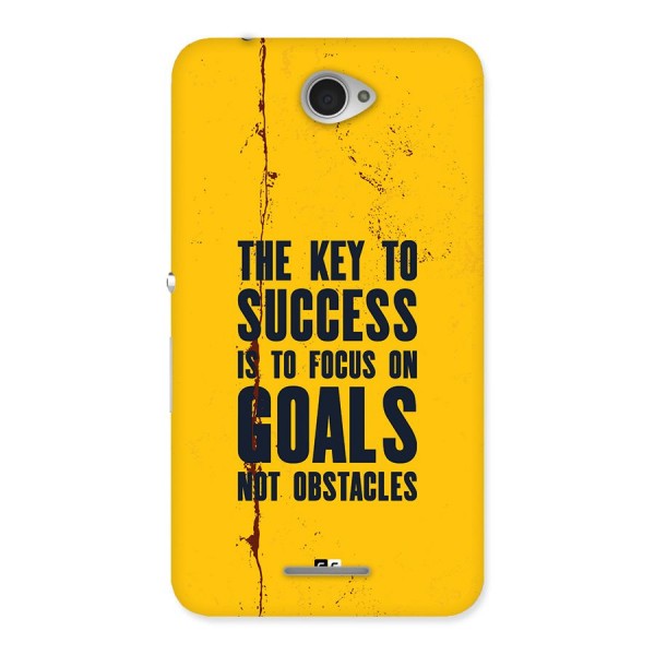 Goals Not Obstacles Back Case for Xperia E4