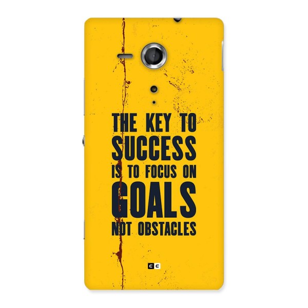 Goals Not Obstacles Back Case for Xperia Sp