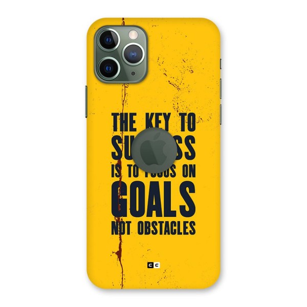 Goals Not Obstacles Back Case for iPhone 11 Pro Logo Cut