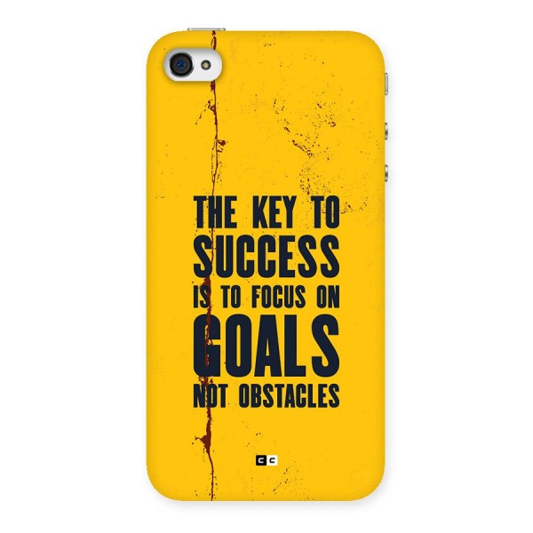 Goals Not Obstacles Back Case for iPhone 4 4s