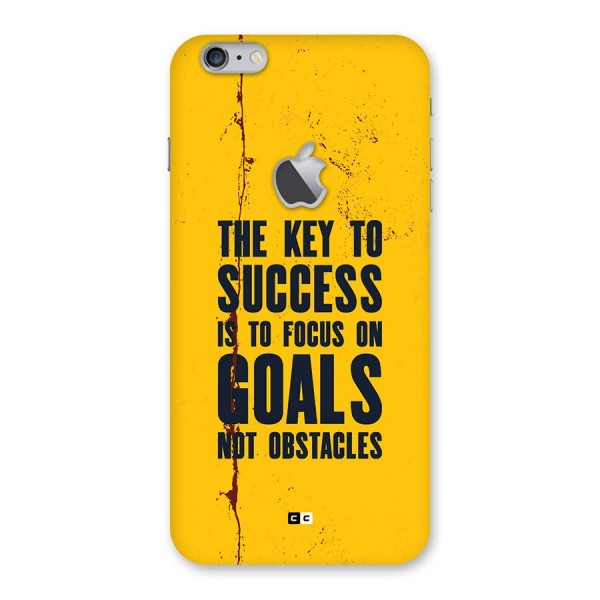 Goals Not Obstacles Back Case for iPhone 6 Plus 6S Plus Logo Cut