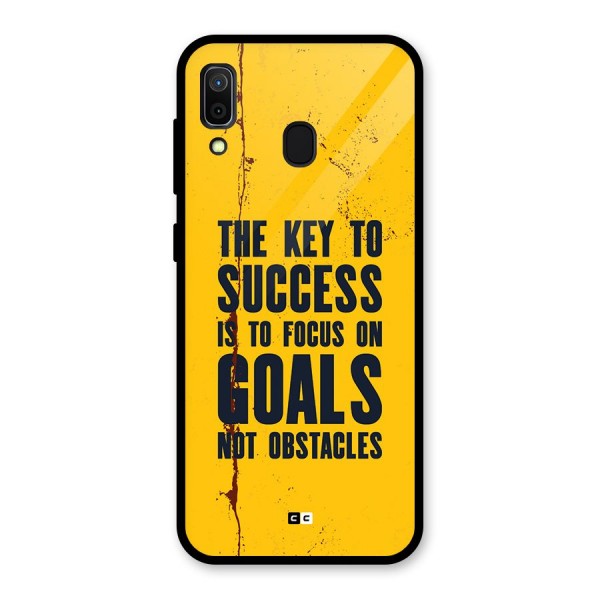 Goals Not Obstacles Glass Back Case for Galaxy A30