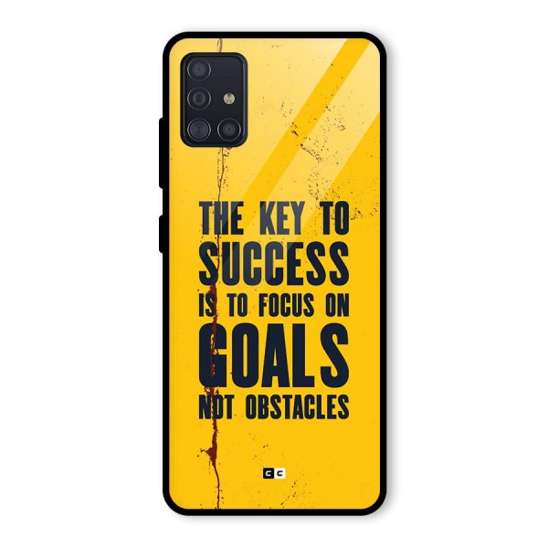 Goals Not Obstacles Glass Back Case for Galaxy A51