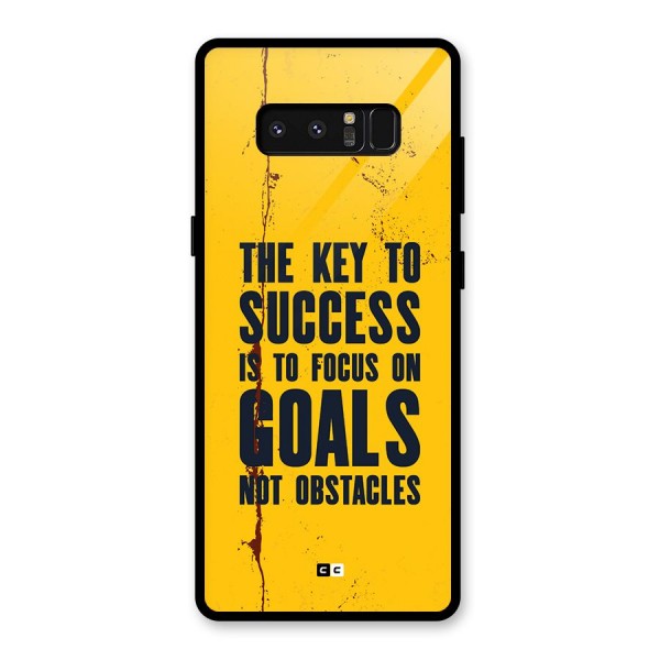 Goals Not Obstacles Glass Back Case for Galaxy Note 8