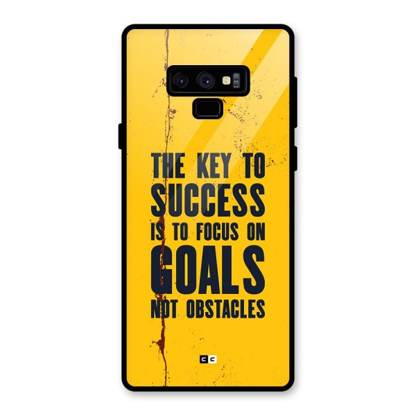 Goals Not Obstacles Glass Back Case for Galaxy Note 9