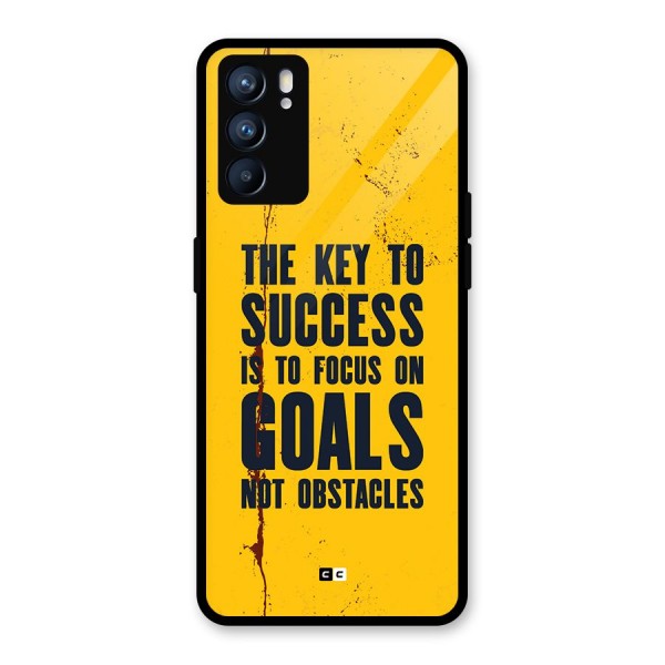 Goals Not Obstacles Glass Back Case for Oppo Reno6 5G