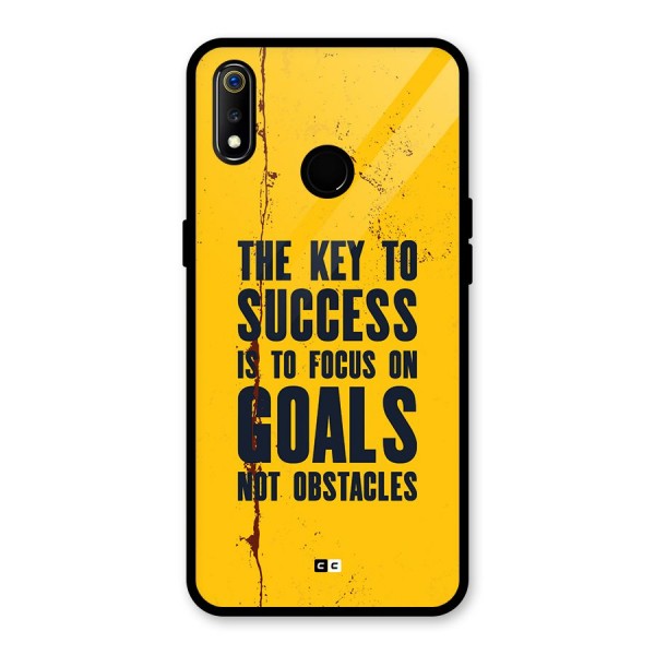 Goals Not Obstacles Glass Back Case for Realme 3