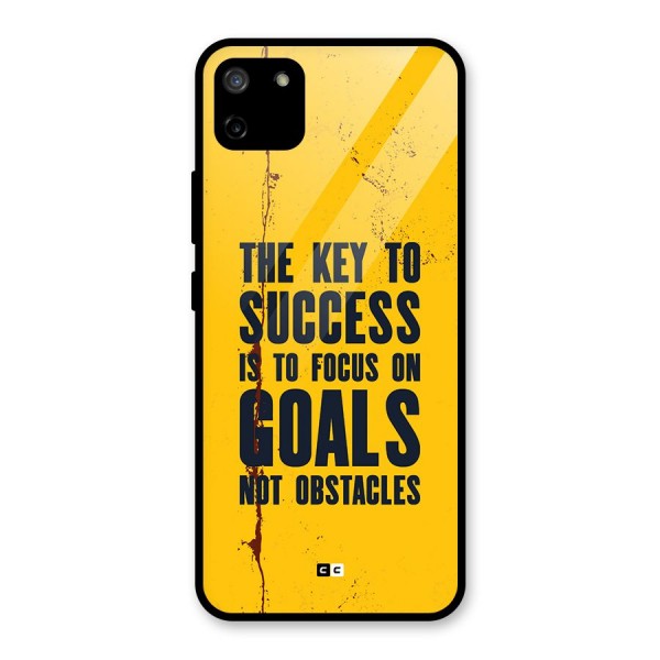 Goals Not Obstacles Glass Back Case for Realme C11