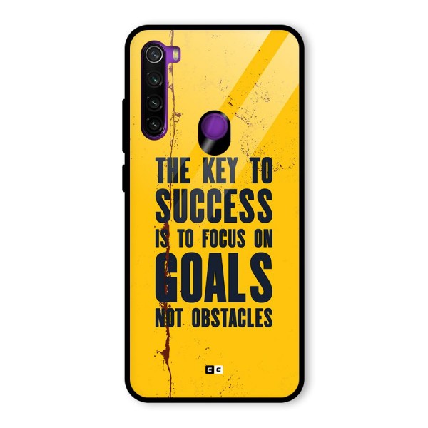 Goals Not Obstacles Glass Back Case for Redmi Note 8