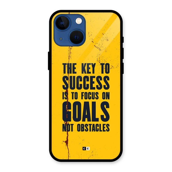 Goals Not Obstacles Glass Back Case for iPhone 13 Mini