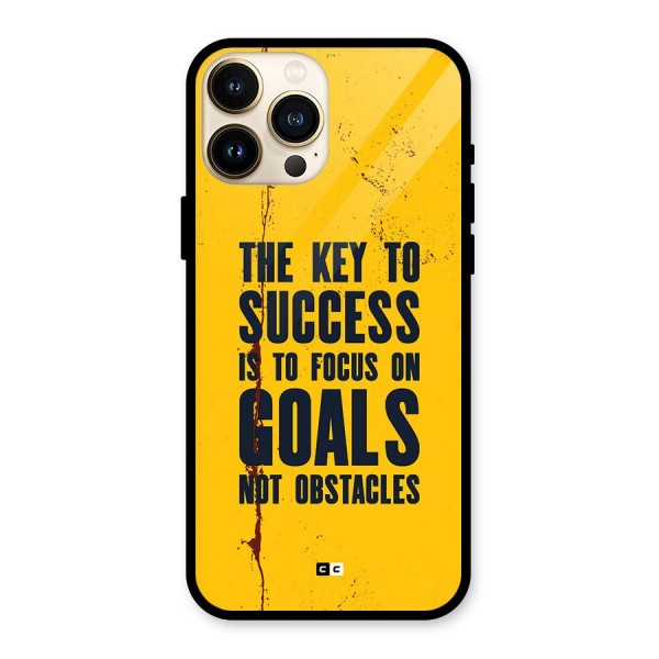Goals Not Obstacles Glass Back Case for iPhone 13 Pro Max