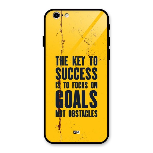Goals Not Obstacles Glass Back Case for iPhone 6 6S