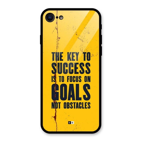 Goals Not Obstacles Glass Back Case for iPhone 7