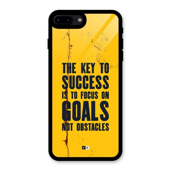Goals Not Obstacles Glass Back Case for iPhone 8 Plus