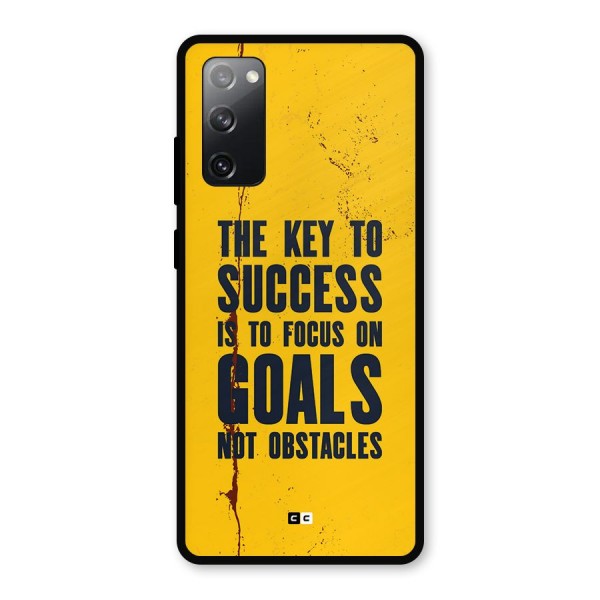 Goals Not Obstacles Metal Back Case for Galaxy S20 FE 5G