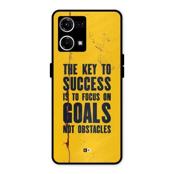 Goals Not Obstacles Metal Back Case for Oppo F21 Pro 4G