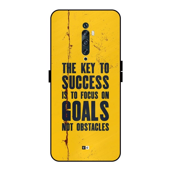 Goals Not Obstacles Metal Back Case for Oppo Reno2 Z