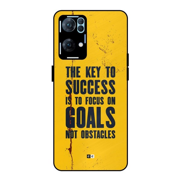 Goals Not Obstacles Metal Back Case for Oppo Reno7 Pro 5G
